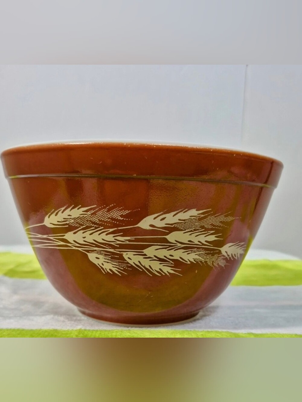 Vintage PYREX Autumn Harvest Wheat Mixing Nesting Bowl #401 Small 750ML